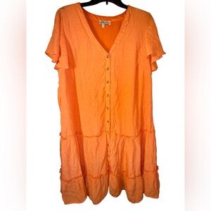 Speed Limit MPH Women’s Orange Ruffle Dress